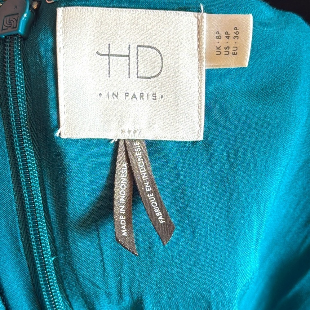 Anthropologie HD in Paris Jules Color Block V-Neck Sleeveless Mini Dress 4P - Picture 6 of 11